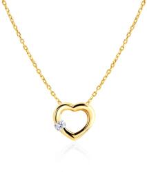 SAVICKI szív nyaklánc: arany, gyémánt - savicki - 188 250 Ft