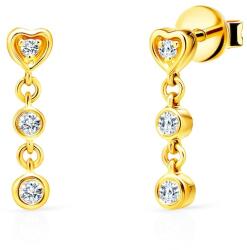 SAVICKI szív fülbevalók: arany, gyémántok - savicki - 125 415 Ft