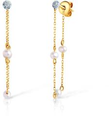 SAVICKI fülbevalók: kétszínű arany, gyöngyök, gyémántok