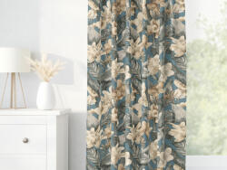 Goldea draperie decorativă loneta - flori tropicale 160x140 cm