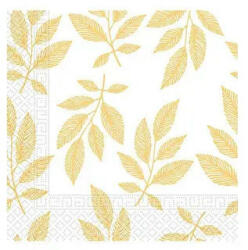 Procos Orange Leaves, Levél szalvéta 20 db-os, 33x33 cm (PNN95212)