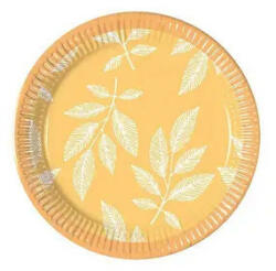 Procos Orange Leaves, Levél papírtányér 8 db-os 20 cm (PNN95210)