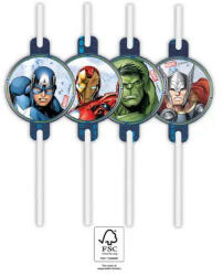 Procos Avengers Infinity Stones, Bosszúállók papír szívószál, 4 db-os szett FSC (PNN93956)