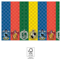 Harry Potter Hogwarts Houses papír asztalterítő 120x180 cm FSC (PNN93367) - kidsfashion