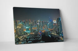 4 Decor Tablou canvas : Orasul Dubai noaptea - beestick-deco - 174,00 RON