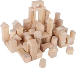 Legler Cuburi din lemn natural 100 buc Set bricolaj copii