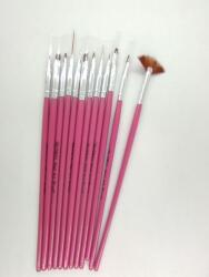OGC Pensule Unghii pentru Pictura B-2, 12 buc, Pink
