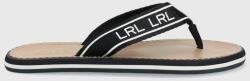 Lauren Ralph Lauren flip-flop Roxxy sötétkék, női, lapos talpú - sötétkék Női 36.5