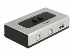 Delock Kétirányú USB 2.0 switch 2 db. B-típusú anya - 1 db. A-típus anya kézi átkapcsolással (87761)