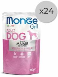 Monge 24 x Monge Dog Plic Grill Cu Porc, 100 g