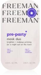 Freeman Pre-Party masca pentru albirea tenului duo 9 ml Masca de fata