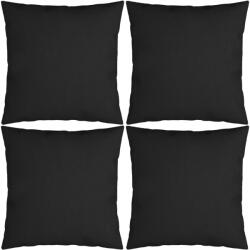 vidaXL Perne decorative, 4 buc. , negru, 60x60 cm, material textil (314360)