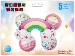  Baloane, curcubeu, folie aluminiu, Roben Toys RB35412