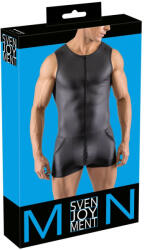 Svenjoyment - ujjatlan, rövid férfi overál (fekete) - szexshop - 17 790 Ft