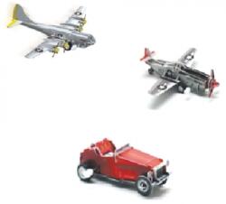  Minimodele motorizate, tip puzzle 3D, diverse modele - masini, avioane RB16100 Puzzle