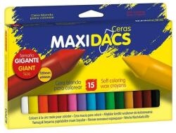 Alpino Creioane cerate groase, cutie carton, 15 culori/cutie, ALPINO MaxiDacs (MS-DX050216) - vexio