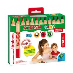Alpino Creioane colorate, 12 culori/set, ALPINO Baby - Maxi (MS-AL000177)