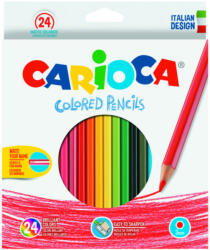 CARIOCA Creioane colorate CARIOCA, hexagonale, 24 culori/cutie (CA-40381)