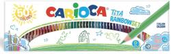 CARIOCA Creioane colorate CARIOCA Tita Rainbow Set, hexagonale, flexibile, 50 culori/cutie (CA-42990) - vexio