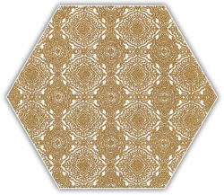 Paradyz My Way Shiny Lines Gold Hexagon Inserto E 19, 8x17, 1 - furdoszobakiraly