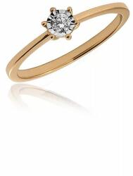 Moon Diamonds Gyémánt Köves Sárga Arany Eljegyzési Gyűrű (50-01168-1251F)