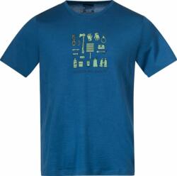 Bergans Graphic Wool Tee Men North Sea Blue/Jade Green/Navy Blue XL T-Shirt (6878-25440-XL)