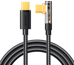 JOYROOM Right Angle kábel USB-C / USB-C 100W 1.2m, fekete (S-CC100A6)