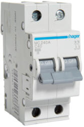 Hager Kismegszakító 2P, C-40A, 6kA, 2M (MC240A) (MC240A)