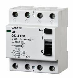 GANZ 63A 4pól 300mA áram-védőkapcsoló GFI (1GFI-063-4-300) (1GFI-063-4-300)