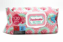  Freshmaker nedves törlőkendő, vintage 120 db, zárható fedéllel
