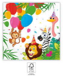  Dzsungel Balloons szalvéta 20 db-os 33x33 cm FSC (PNN93782) - gyerekagynemu