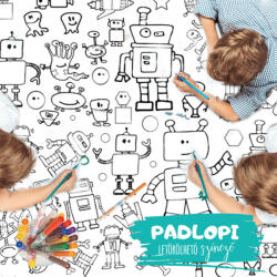 Hellomywall Robotos Padlopi letörölhető színező (PD-0123)