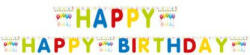 Happy Birthday Streamers felirat 200 cm (PNN81849) - kidsfashion