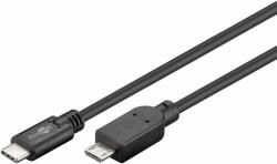 Goobay Cablu USB 2.0 type C la Micro USB 2.0 0.6m cupru 0.48Gbit/s negru 67992 Goobay (67992)