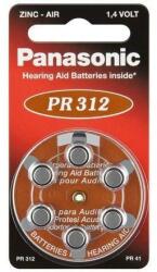 Panasonic Baterii aparate auditive PR312 Panasonic 6buc (PR-312(41)/6LB) - habo