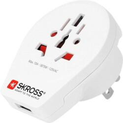 SKROSS Adaptor priza Universal World - USA cu USB Skross (1.500262) - habo