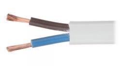 Cablu electric bifilar dublu-izolat 2x1mm plat alb MYYUP (GN001252)