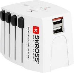 SKROSS Adaptor priza Skross Universal cu 2 porturi USB (44723) - habo