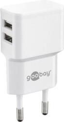 Goobay Incarcator de retea dual 2x USB 2.4A alb Goobay (44952)