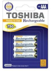 Toshiba Set 4 acumulatori TOSHIBA NI-MH AAA 750mAh 1.2V Ready to Use TNH-03AC 4BP (TNH-03AC 4BP) - habo
