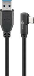 Goobay Cablu USB type C unghi 90 grade la USB A 3.0 2m Goobay (66503) - habo