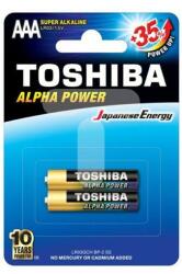 Toshiba Baterii Toshiba ALPHA POWER AAA R3 alcaline blister 2buc (R3 ALK ALPHA POWER BL2) - habo