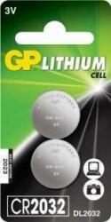 GP Batteries Baterii buton litiu 3V 20x3.2mm GP CR2032 2buc/blister (GPCR2032-BL2) - habo