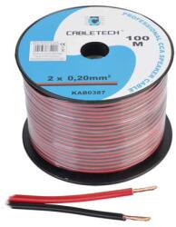 Cabletech Cablu difuzor CCA 2x0.20mm rosu/negru 1m la rola Cabletech KAB0387 (KAB0387) - habo