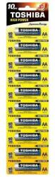 Toshiba Baterie 1buc R6 TOSHIBA alkalina AA Hight Power (LR6GCP BPX10) - habo