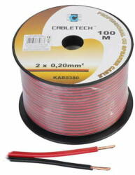 Cabletech Cablu difuzor cupru 2x0.2mm rosu/negru Cabletech KAB0380 (KAB0380) - habo