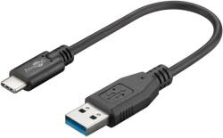 Goobay Cablu USB TYPE C - USB A 3.0 15cm sincronizare incarcare Super Speed 5Gbit/s cupru Goobay (45247) - habo