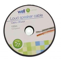 Well Cablu difuzor transparent 2x0.75mm CCA Well LSP-CCA0.75TT-100-WL (LSP-CCA0.75TT-100-WL) - habo