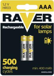 RAVER Set acumulatori NIMH RAVER AAA R03 400mA 1.2V pentru lampi solare 2buc (B7414) - habo