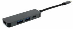 well Adaptor USB Type C - HDMI 2x USB3.0 USB Type C PD WELL (ADAPT-USBC-HDMI/USB3.0X2/PD-WL) - habo
